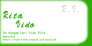 rita vido business card